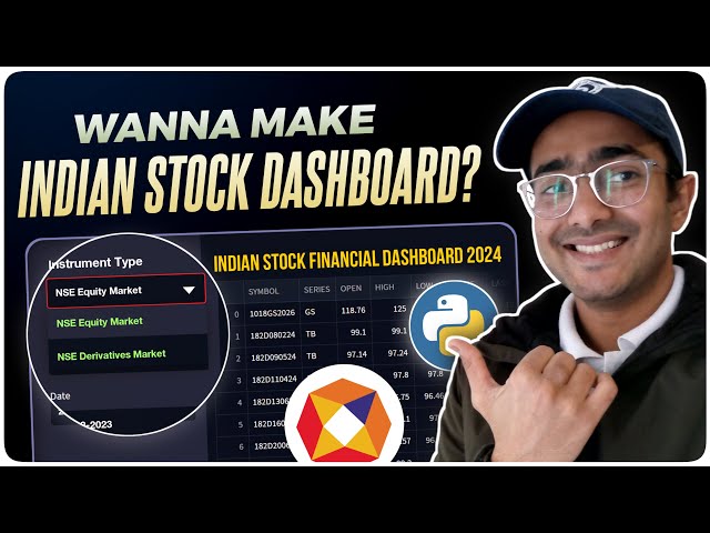 How to build Indian Stock Financial Dashboard in 2024 for FREE🔥