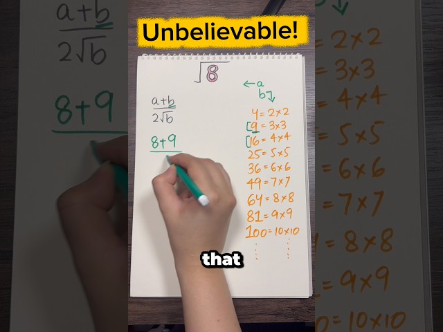 How square root is not impossible for me? #mathshorts #maths #squareroot #mathshorts #mathstricks