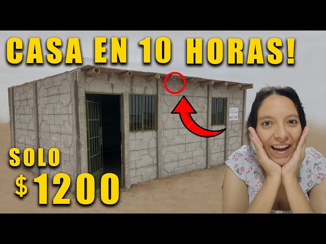 Así construimos la CASA más BARATA y RÁPIDA en SOLO 10 HORAS (Costo $1200)