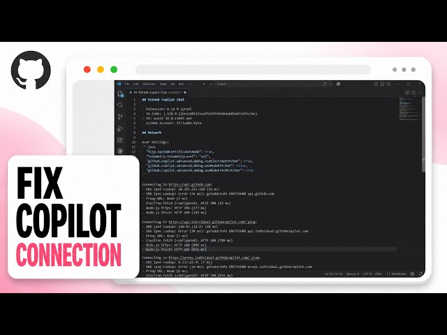 How to Diagnose GitHub Copilot Connectivity in VS Code