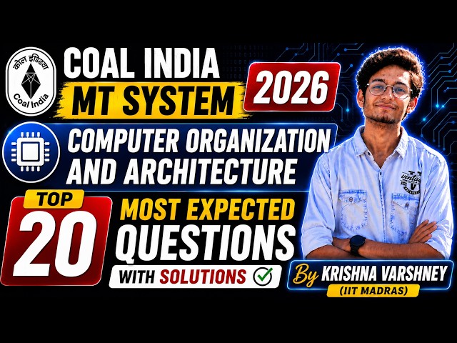 Coal India MT System 2026 | Computer Organization and Architecture | Top 20 Most Expected Questions