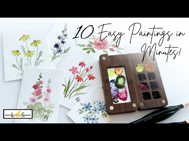 "Mini" Painting...Is It Worth It??? 10 Easy & Fast Mini Paintings in Watercolor, Great for Beginners