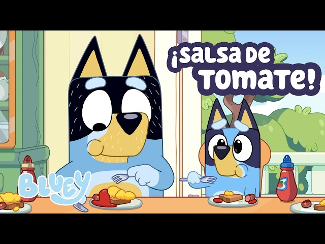 ¡Es hora de probar la salsa de tomate! 🍅 | Bluey Español Canal Oficial