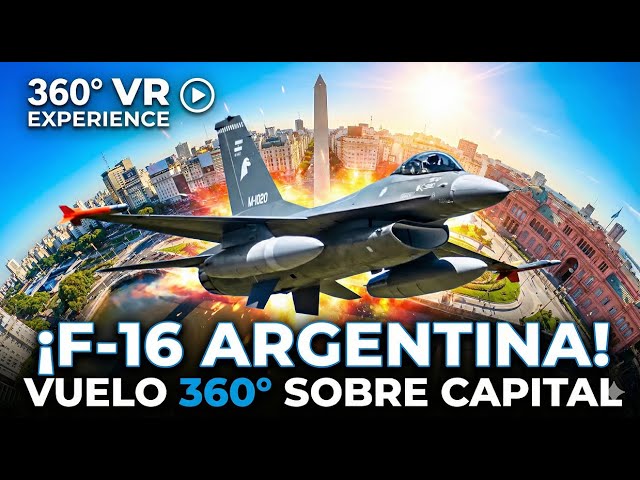 🇦🇷 👉INCREIBLE, LOS F-16 SOBRE CAPITAL Y EN 360°
