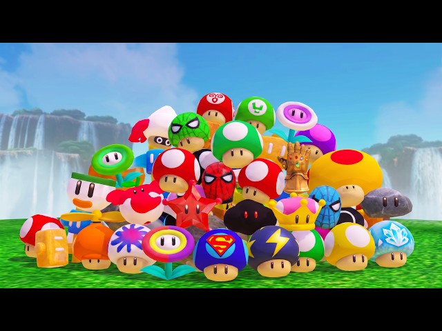 100 CUSTOM POWER UPS in Super Mario... (Mods!)