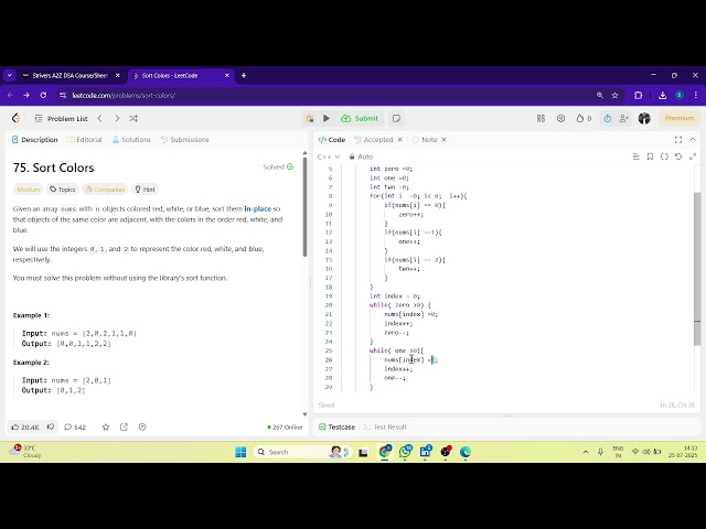 Leetcode 75: Sort Colors Explained Step by Step | Must-Know for Interviews!