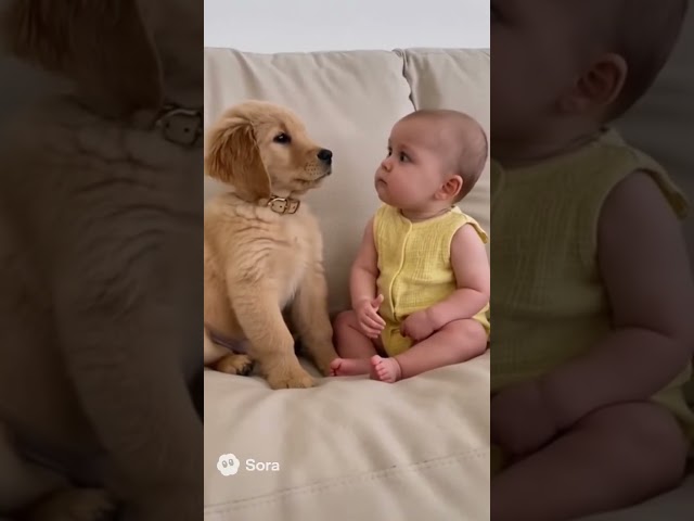 The tension in this conversation… I can’t 😭😂 | babies&barks