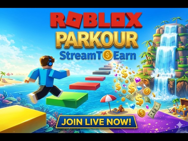 NEW GAME TIKTOK LIVE " STREAM TO EARN " ROBLOX: PARKOUR