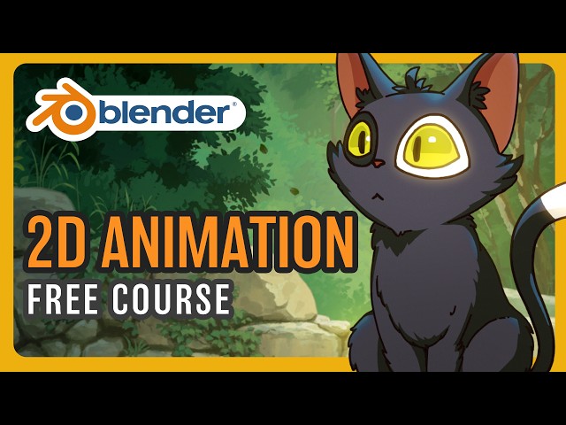 Blender 2D Animation Basics for Beginners -  Full Grease Pencil Course Trailer!