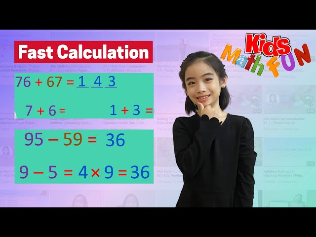 Math Fast Calculation Addition Subtraction Reversed Two Digit Numbers | Kids Math Fun Lesson
