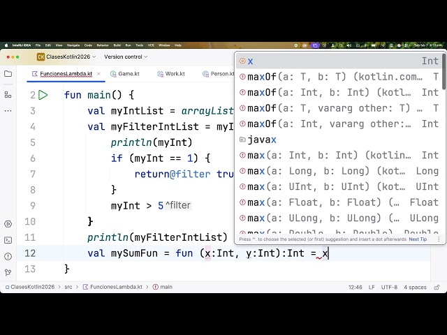 Uso de funciones Lambda en Kotlin