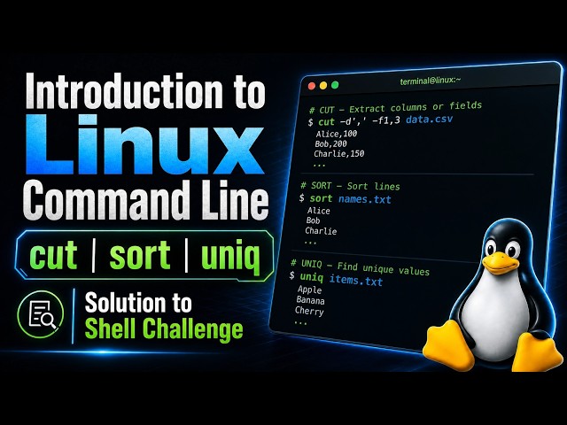 Introduction to Linux Command | cut, sort, and uniq | Shell Challenge Solution