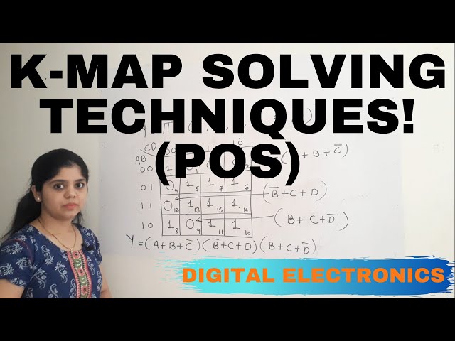 Example: Solve a Product of Sum (POS) expression using KMAP [3 & 4 variable]