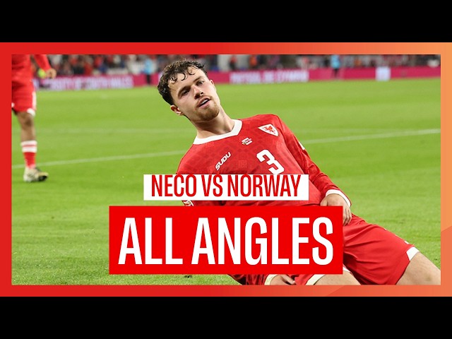 Neco Williams' Stunning Free-Kick 🎯 | All Angles | Cymru v Norway