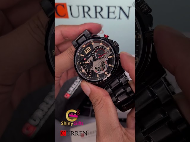 CURREN 8395 BLACK #curren #watch #currenwatch #shinygiftssv #watch #naviforce #naviforcewatch