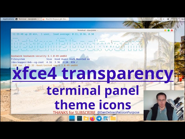 xfce4 transparency in terminal panel - get more themes icons
