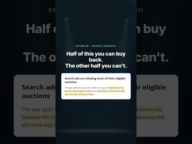 Half of This You Can Buy Back. The Other Half You Can't.