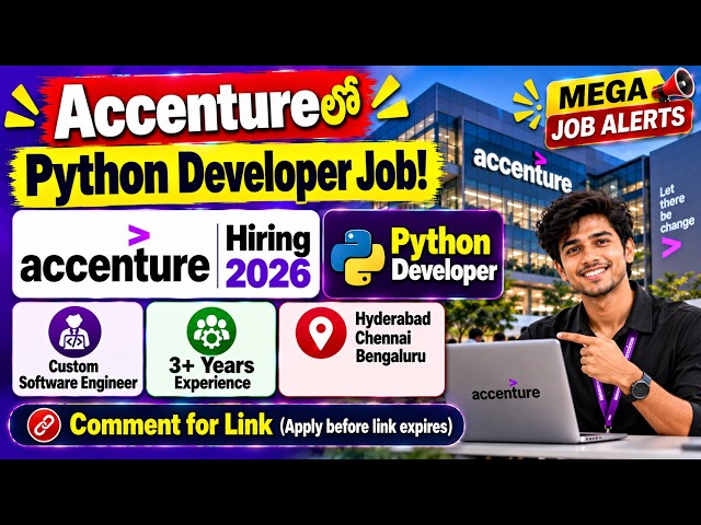 Accenture Hiring 2026 🔥 Custom Software Engineer | Python | 2+ Years | Hyderabad | Apply Now