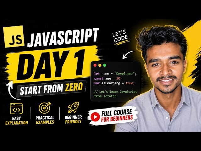 🔥 JavaScript Day 1: Start From Zero | Complete Beginner Guide (Hindi)