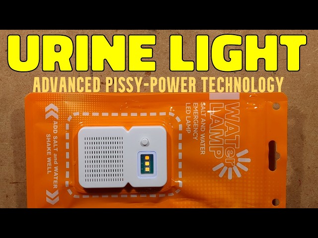 Inside an emergency urine, sea water or salt water powered light