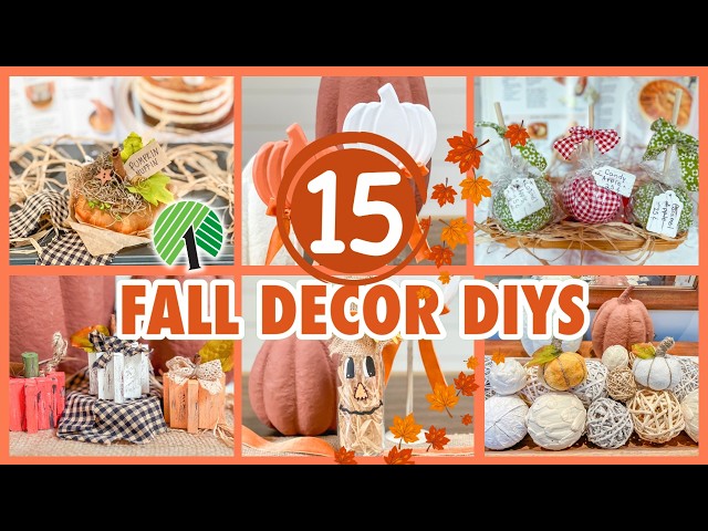 15 AMAZING Dollar Tree Fall DIYs You’ll Want to Try! 🍁 | DIY Fall Decor l Budget Friendly Fall DIYs