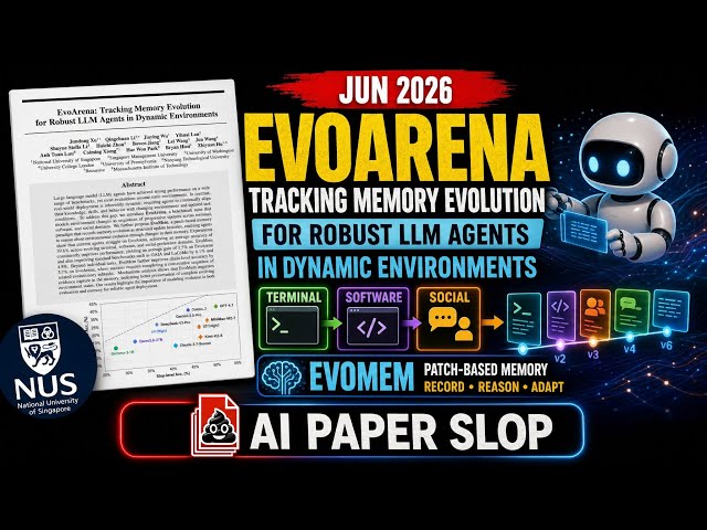 EvoArena: Tracking Memory Evolution for Robust LLM Agents in Dynamic Environments (Jun 2026)