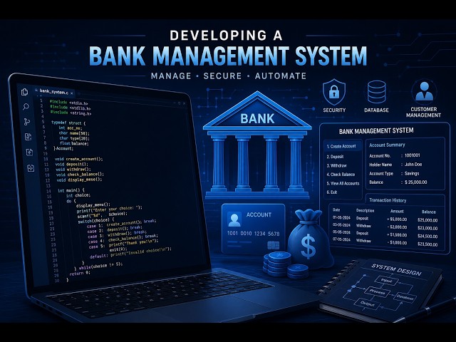 Banking Management System using C | Complete C Project with Source Code |