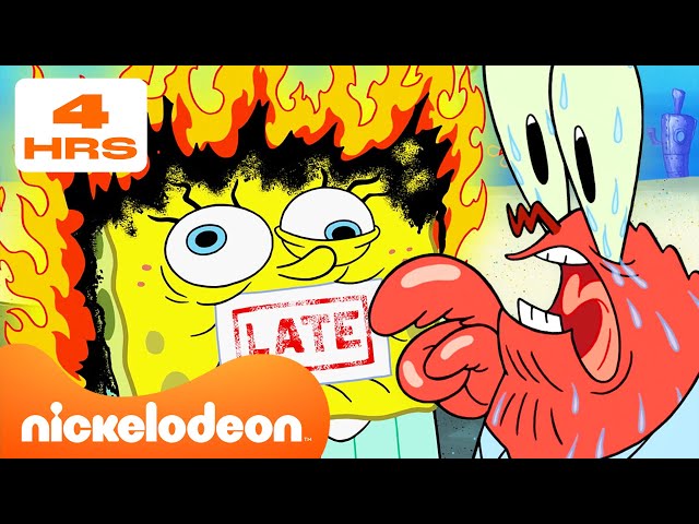 Bob Esponja | 4 HORAS de SpongeBob 🧽 | Nickelodeon en Español