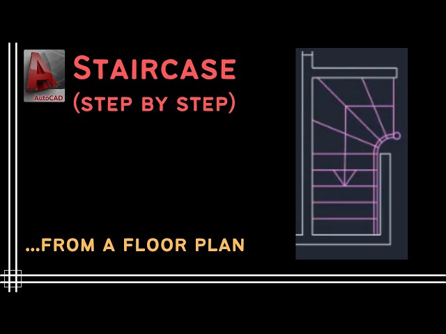 Autocad - Draw a Staircase for a floor plan (step by step)