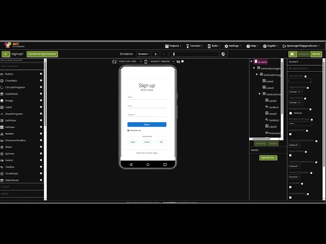 MIT App Inventor Login & Sign Up UI Design | Create a Modern Login Screen