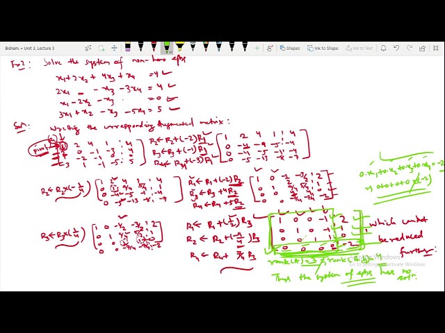 Solving system of linear equations, Discrete Mathematics