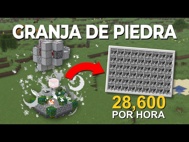 Cómo Hacer una Granja de Cobblestone de 28,000+ Items/Hora | Minecraft 26.2