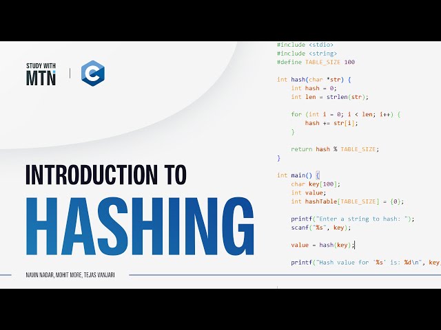 Introduction to Hashing | Data Structure in C | Micro Project
