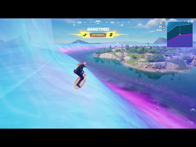 Fortnite Chapter 7 Wave Surfing gameplay Showcase 🏄