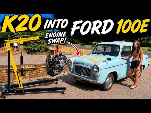 ENGINE SWAPPING our 66yr old FORD 100E | K20 on ITB’S!