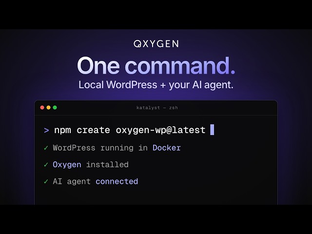 Single Command for AI-First Local WordPress Dev Environments using Katalyst
