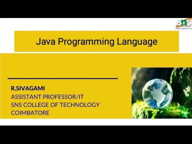 Variables|Java Programmin Language|SNSINSTITUTIONS