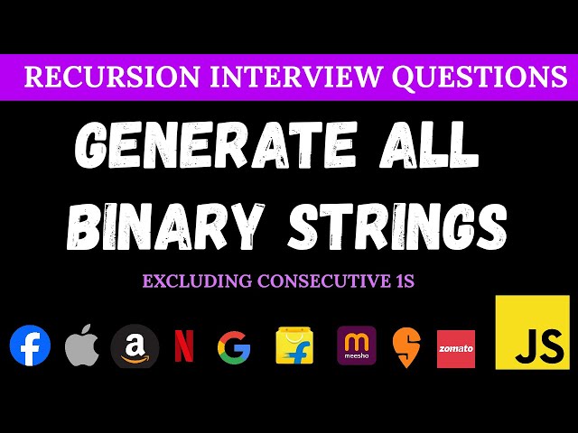Generate Binary Strings Without Consecutive 1s | Backtracking Explained