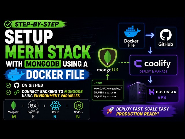 How to Dockerize MERN Stack With MongoDB & Connect Via Environment Variables in Coolify Hostinger