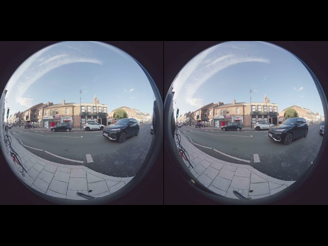 Street view - stereo fisheye - 6000x3000 25fps - binaural sound - sbs 3d parallel view