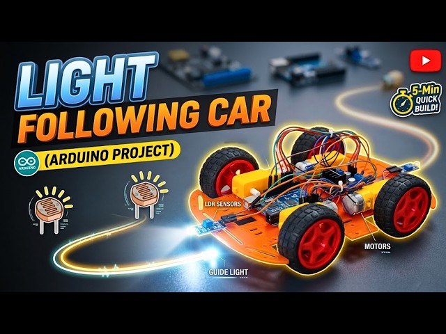 Light Following Car Project Using Arduino