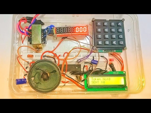 8051 Microcontroller Projects - Token Number Display System using 8051 microcontroller