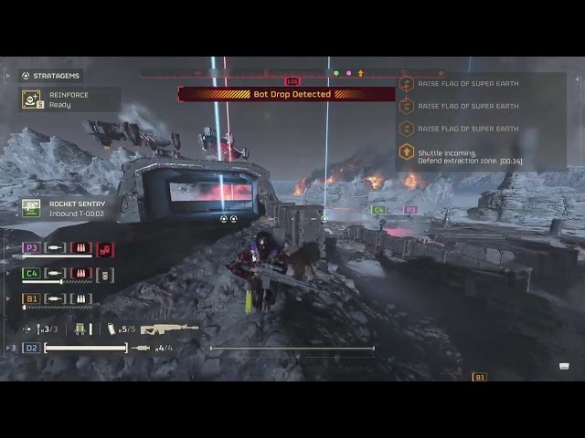 HELLDIVERS™ 2 Putting turret on a automaton bunker