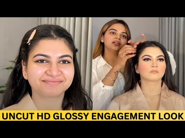 How to do GLAM GLOSSY  ENGAGEMENT Makeup by @Sakshi Gupta Makeup Studio & Academy in simple steps
