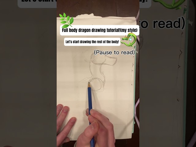 Full body dragon drawing tutorial!✨ (My style)  #dragon #art #tutorial #crafts #drawing