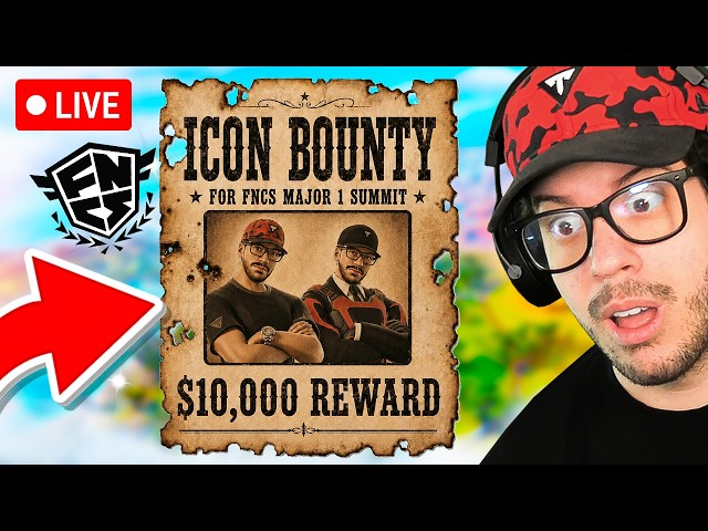 🔴 LIVE! - $10,000 ICON BOUNTY!! FNCS SUMMIT LAN FINALS WATCH PARTY in FORTNITE!
