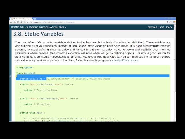 03 08 Static Variables