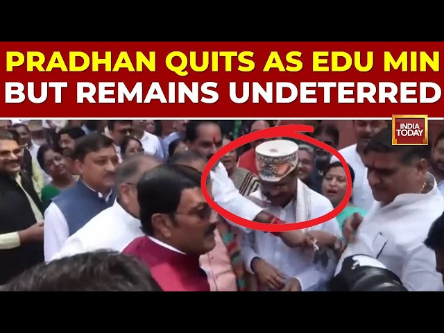 Dharmendra Pradhan Arrives In Parliament As Opposition Protests Over Alleged Attack On Student