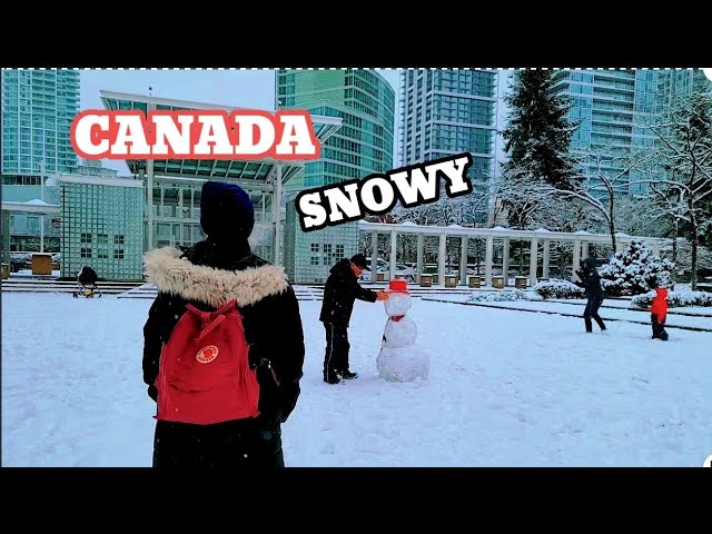 4K Canada Snow, Vancouver british columbia,  Virtual Walking tour
