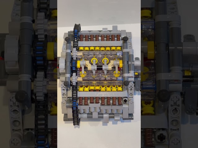 Realistic V8 Lego Technic engine with working valve system #lego #legotechnic #v8